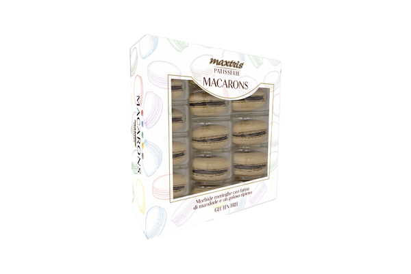 Maxtris Macarons Box Cioccolato, confezione da 15