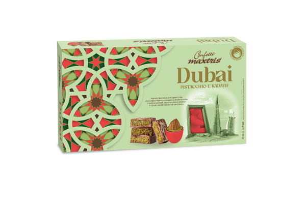 Maxtris Dubai Pistacchio e Kadayif Rosso